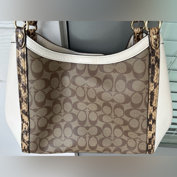 Coach Kristy Snakeskin Leather Triple
Compartment Large Shoulder Bag C7332 VGC - Picture 11 of 16